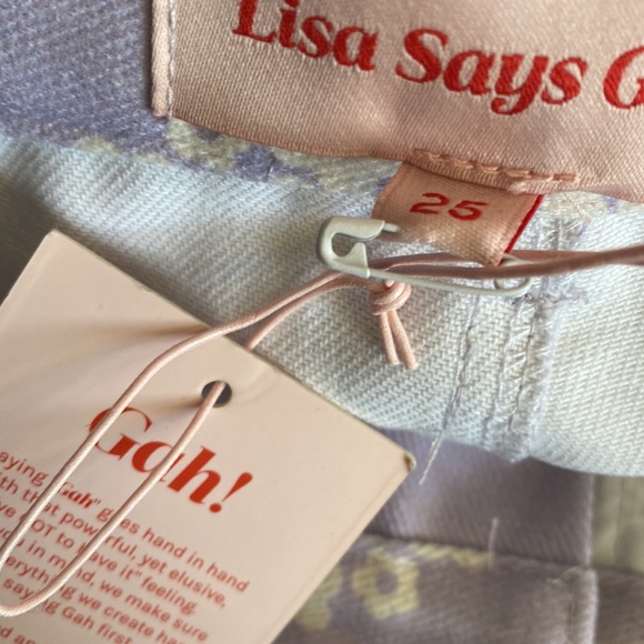 LISA SAYS GAH Uo Exclusive Printed Robyn Jean In Lavender Retro ^0's - Picture 6 of 7